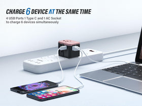 EPICKA TA-105 USB-C port in action for fast on-the-go charging.