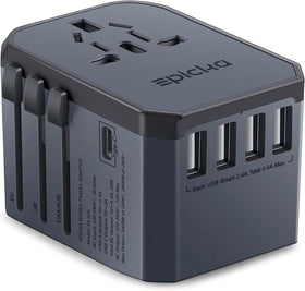 EPICKA TA-105 space grey front view showing universal compatibility for travelers