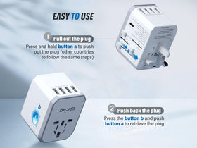 EPICKA TA-105 AC socket ideal for laptops and cameras.