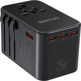 EPICKA TA-105 Max universal travel adapter with four plug types for global compatibility.
