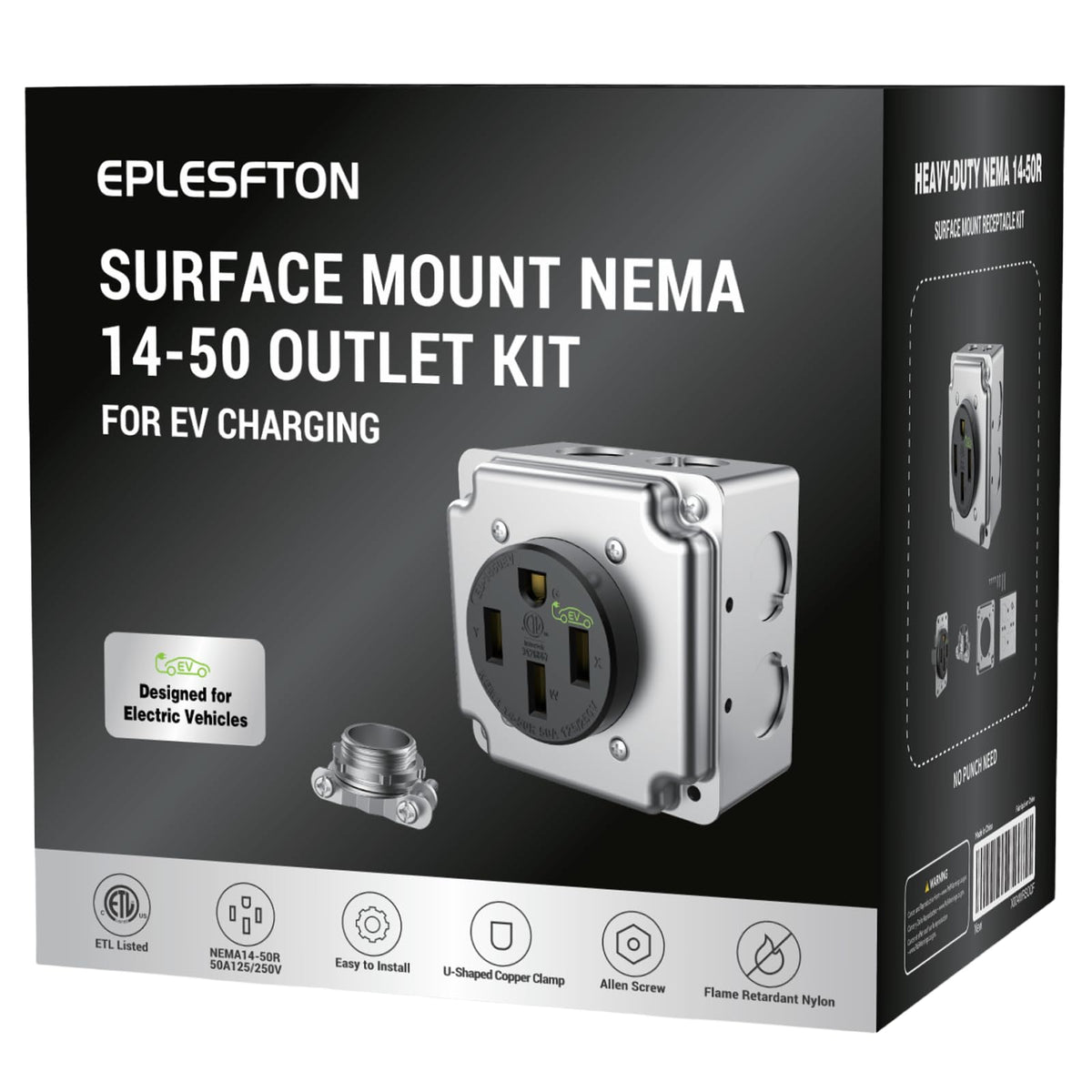 EPLESFTON NEMA 14-50 outlet ready-for-install image for charging stations
