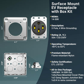 EPLESFTON NEMA 14-50 remx connector ensures secure heat-dissipating connections