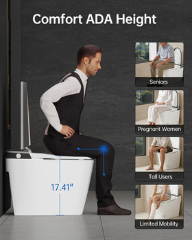 EPLO U8MAX bidet wash options illustrate customizable cleansing modes.