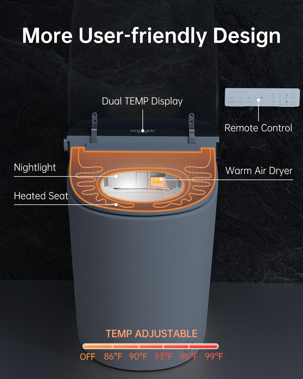 EPLO U8MAX heated seat display showcases year-round warmth.