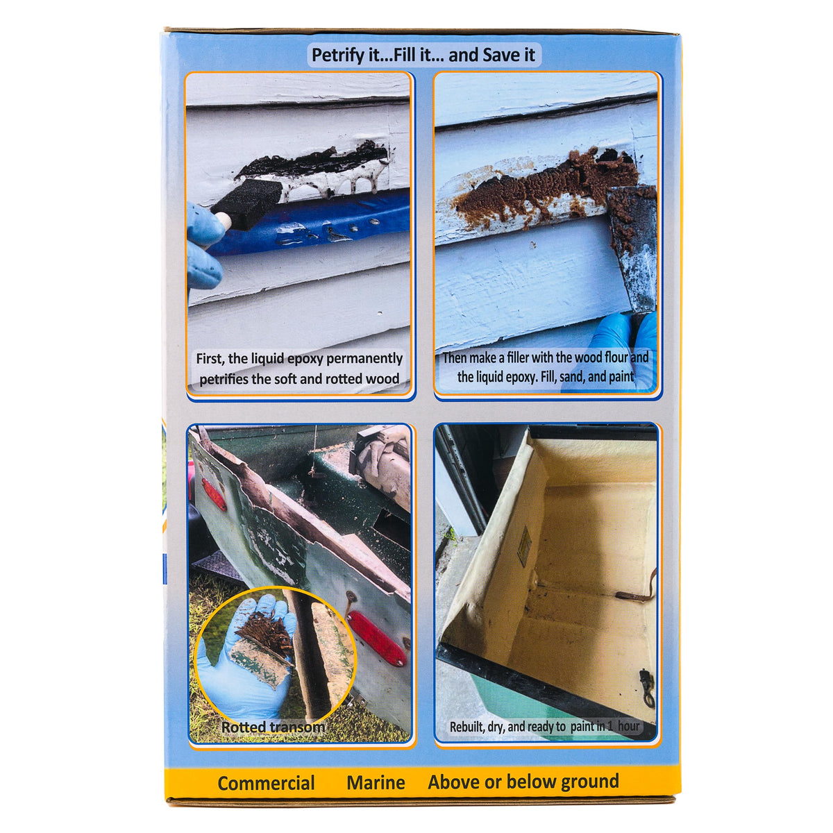 Epox-Sci Re-Rot drying time photo shows rapid cure