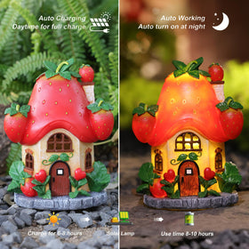 EPTUEGA hand-painted fairy house resin detail highlights craftsmanship and outdoor durability.