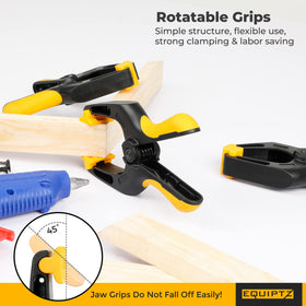 EQUIPTZ 6-inch clamp in use securing a backdrop fabric