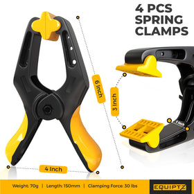 EQUIPTZ clamp soft rubber handle close-up for comfortable grip