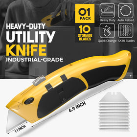 EQUIPTZ knife with 10 SK5 blades stored for quick replacements