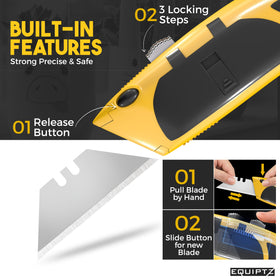 EQUIPTZ non-slip rubber handle provides comfortable grip during long cuts