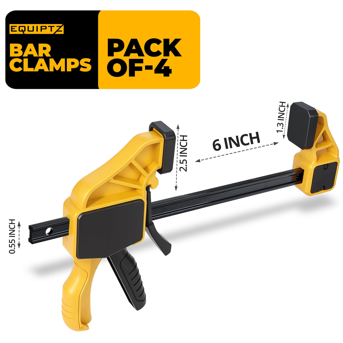 EQUIPTZ quick-grip trigger clamps with a one-handed release design.