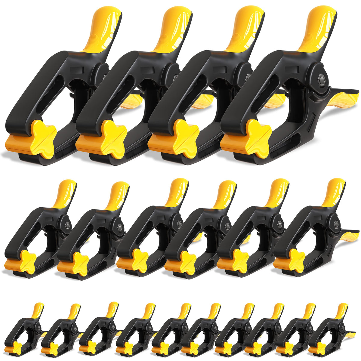 EquipTZ Spring Clamps 6in in use securing wood panels for stable grip