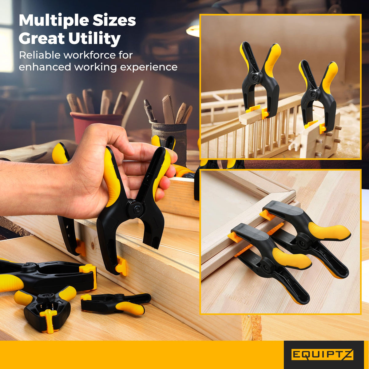 EquipTZ Spring Clamps manganese steel spring ensures durable clamping performance