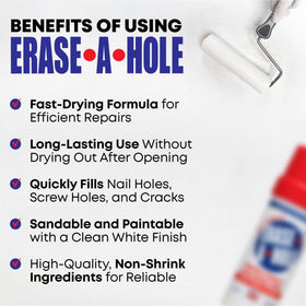 Erase-A-Hole compact twist-up applicator ideal for on-the-go repairs