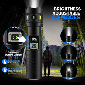 ERBRIGTLI flashlight 100000 lumens for bright indoor and outdoor use