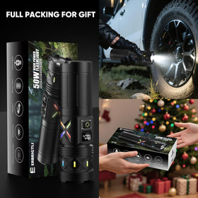 ERBRIGTLI flashlight comes with USB-C cable for convenient charging