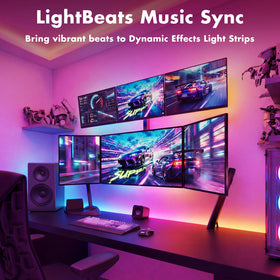 ERBTY IC Smart RGB Strip Lights music sync beats for lively pacing.