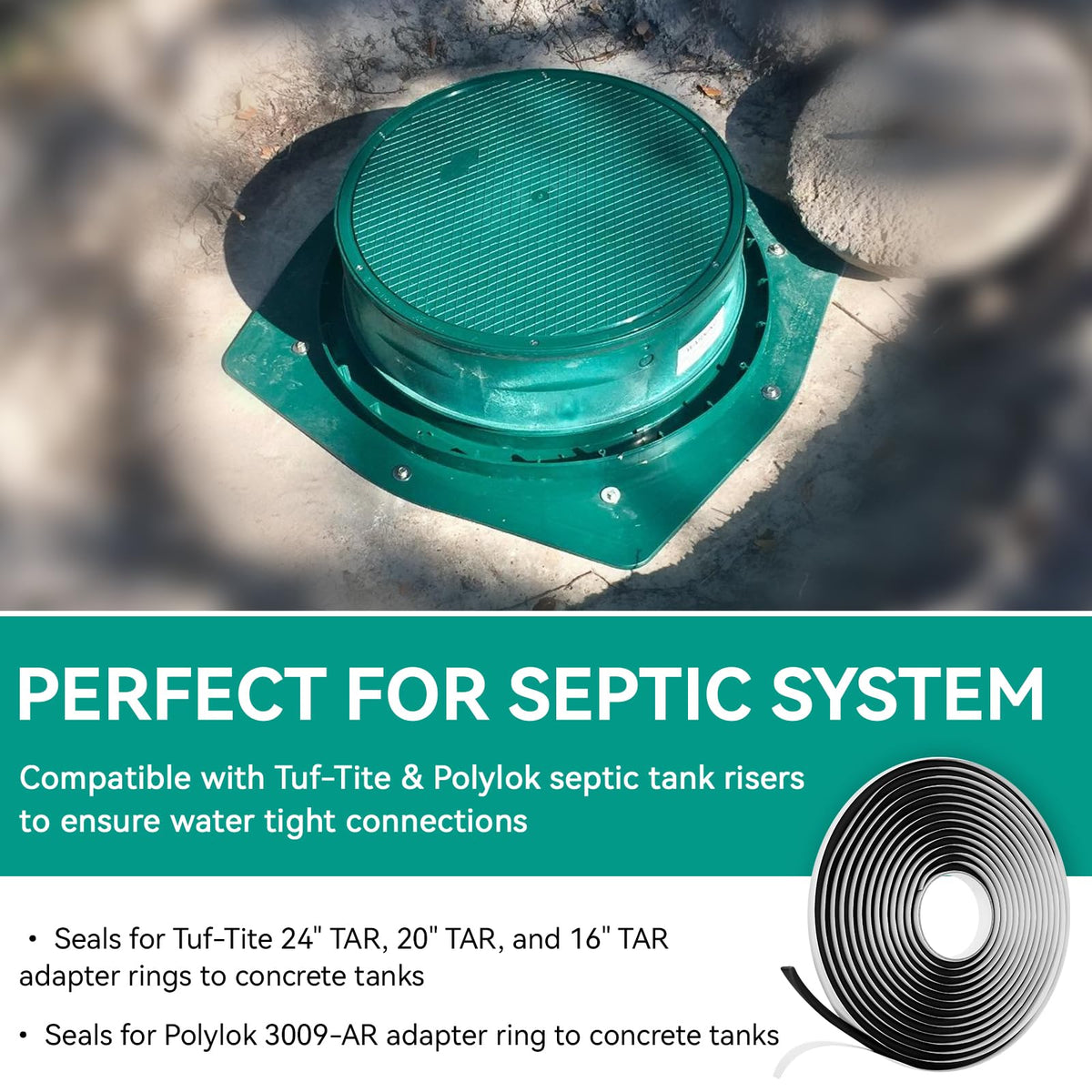 ERETOW butyl rope bonds to wood, metal, plastic, glass, and concrete for versatile sealing