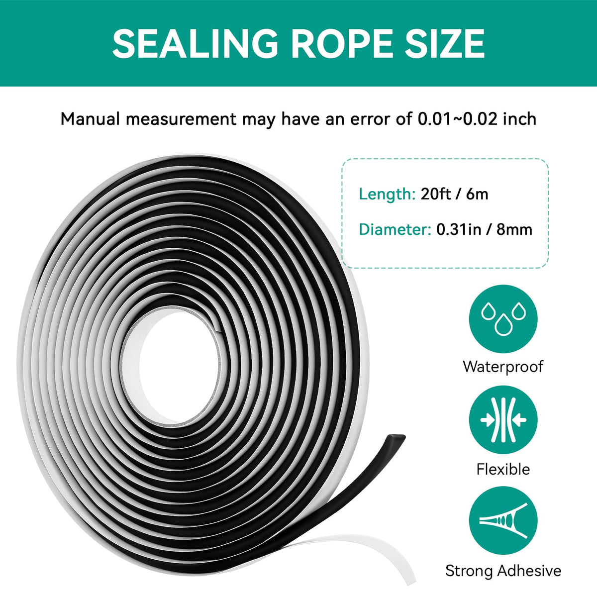 ERETOW butyl rope sealing Polylok 3009-AR ring to concrete tank