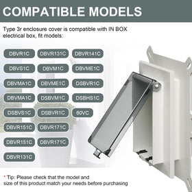 ERETOW DBVC-1 outdoor cover front view provides weatherproof seal