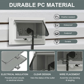 Extra-duty exterior outlet cover from ERETOW withstands sun and weather
