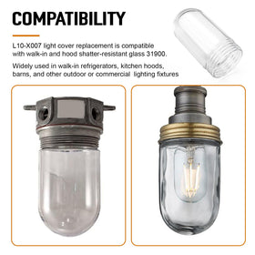 ERETOW glass bulb cover for hood lights offers durable, shatter-resistant performance.