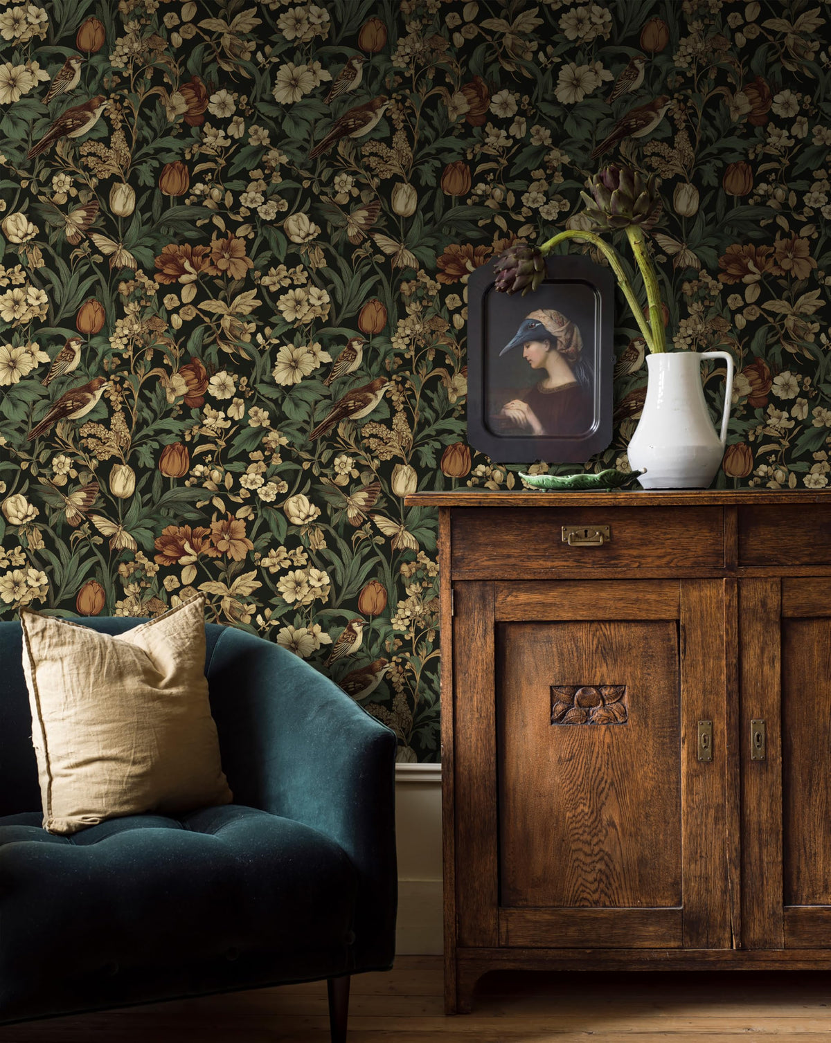 Erfoni wall liner suitable for cabinets and shelves to unify spaces.