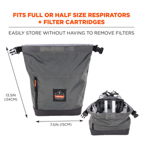 Reinforced tarpaulin bottom keeps PPE dry and clean.