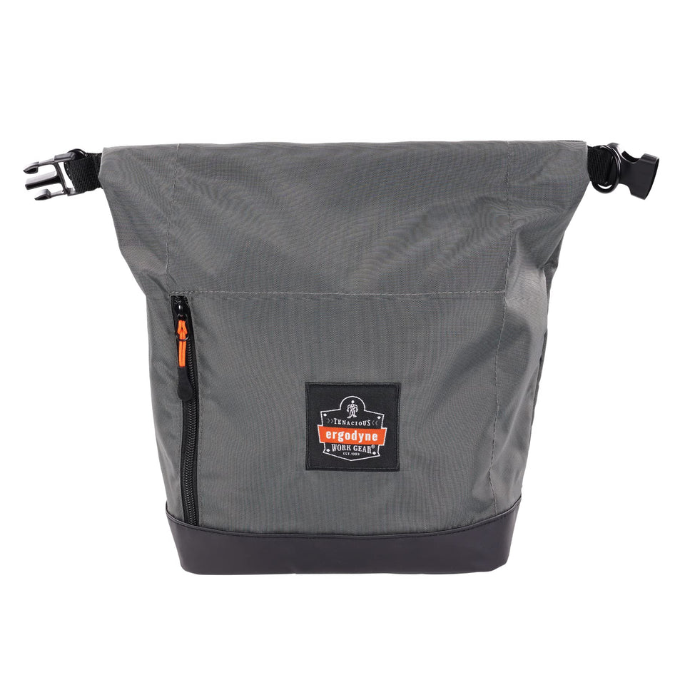 Ergodyne Arsenal 5186 respirator bag with roll-top closure for secure on-the-go storage.