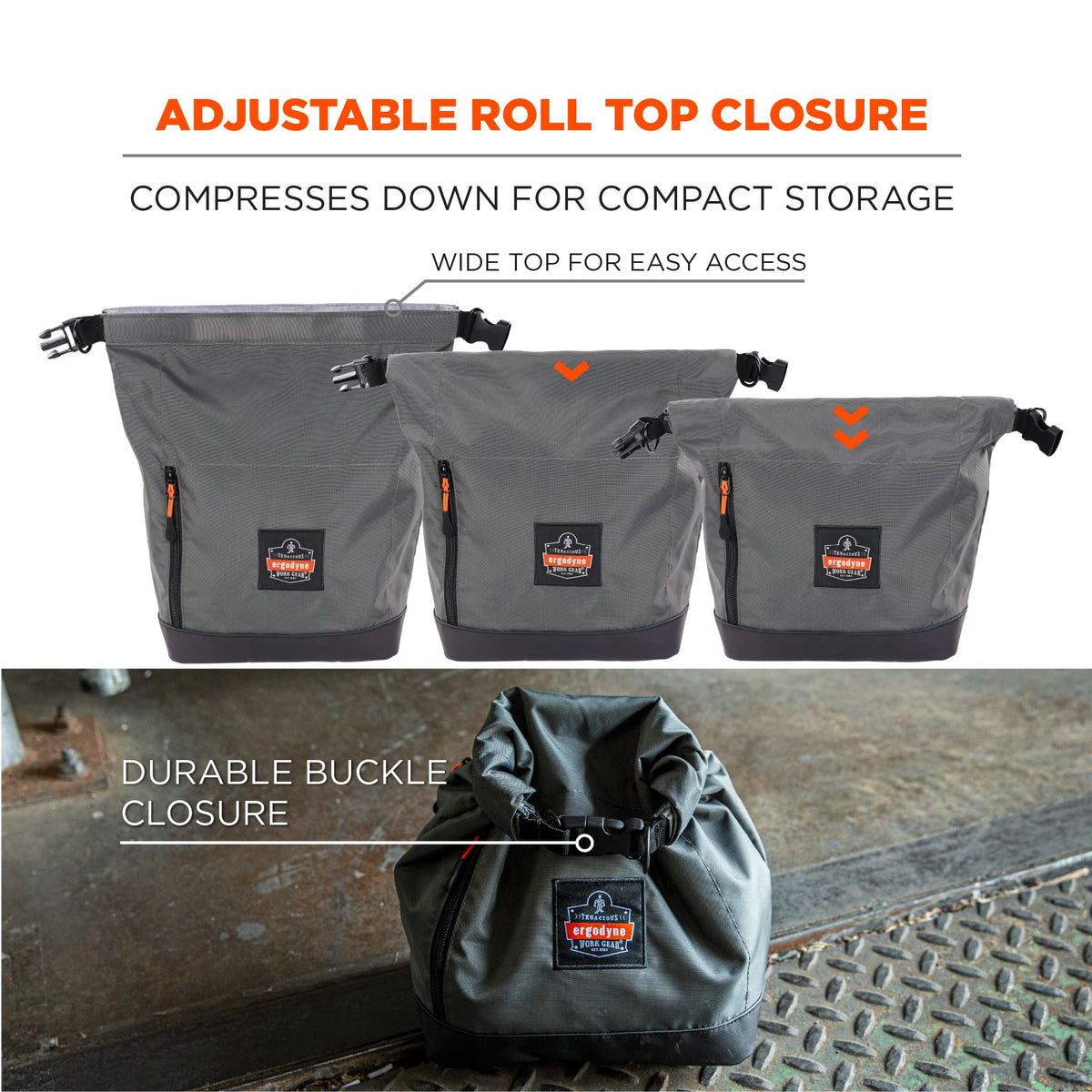 Wide opening fits full or half-face respirators without removing filters.