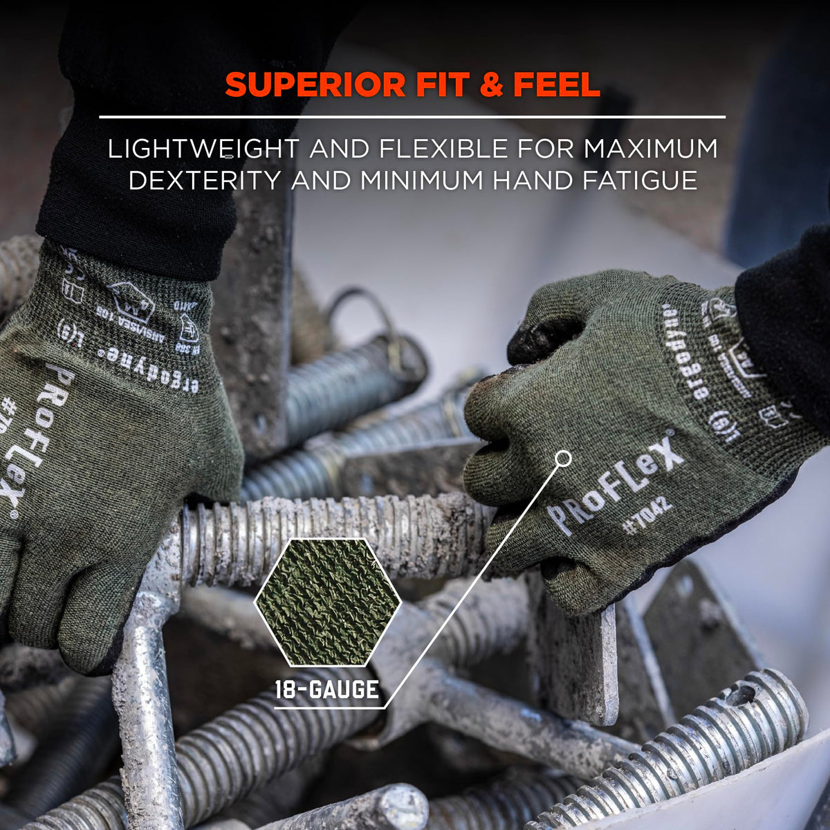 Ergodyne ProFlex 7042 touchscreen-capable glove for device use.
