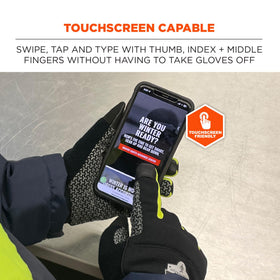 Ergodyne ProFlex 850 gloves with reflective accents boost visibility in dim spaces.