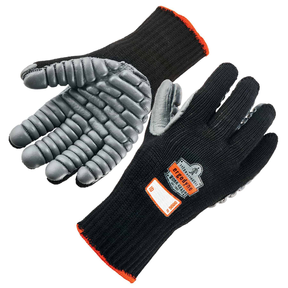 Ergodyne ProFlex 9000 palm pad close-up reduces vibration fatigue.