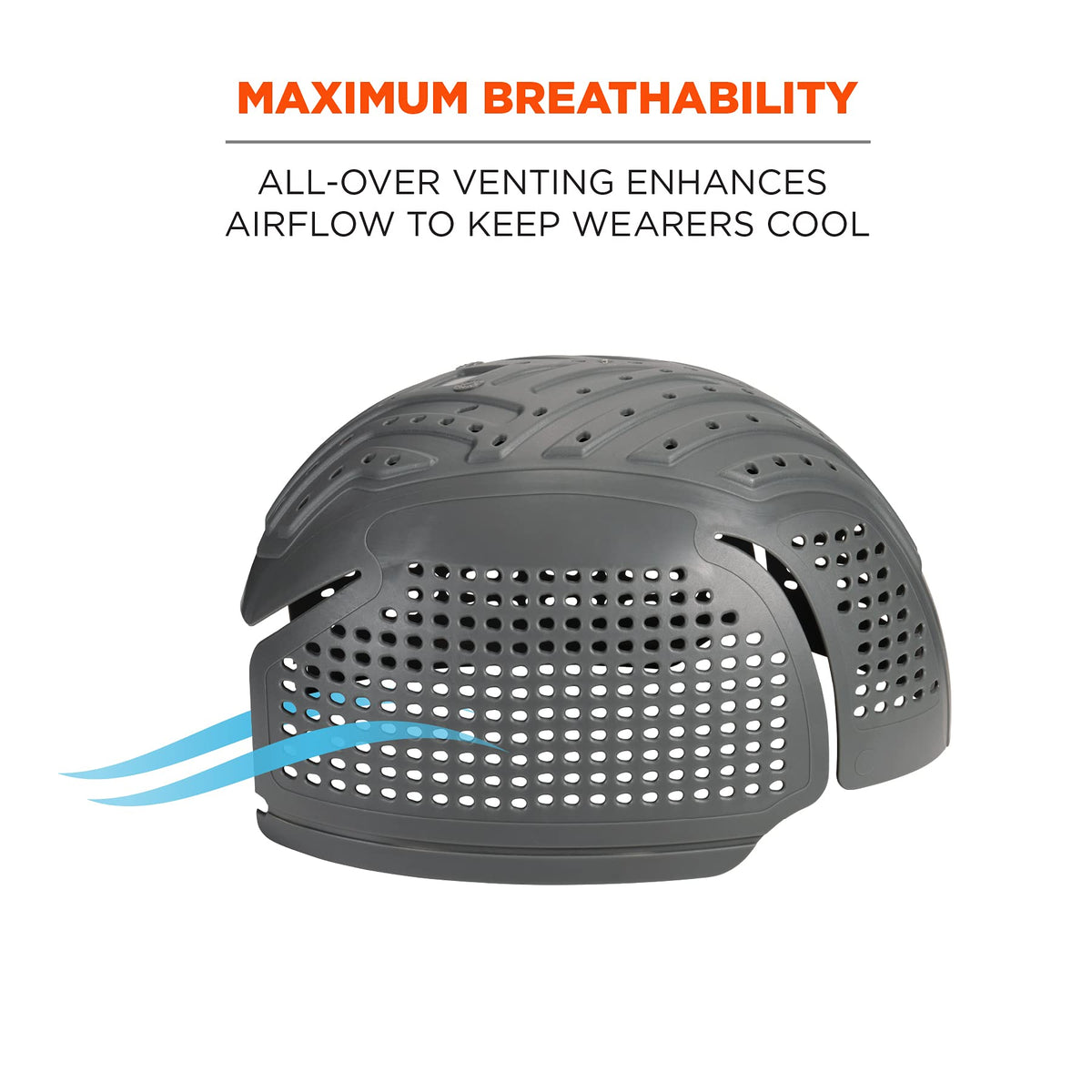 Ergodyne Skullerz 8945F(x) polyethylene shell resists cracking and maintains shape.