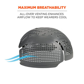 Ergodyne Skullerz 8945F(x) polyethylene shell resists cracking and maintains shape.