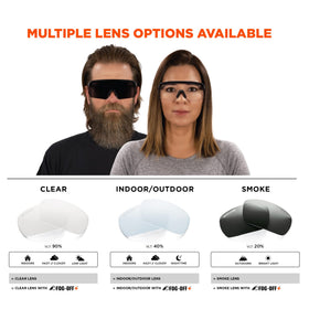 Ergodyne Skullerz Aegir safety glasses non-slip nose piece keeps glasses secure.