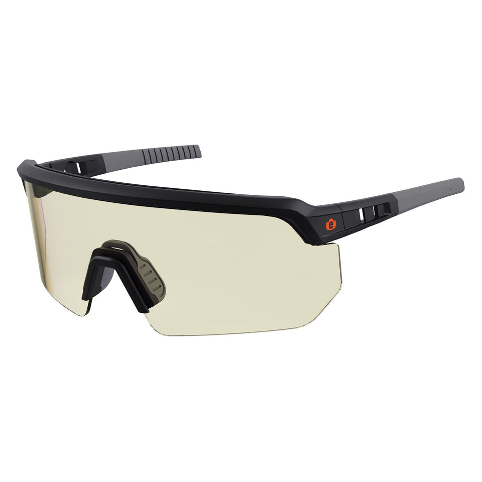 Ergodyne Skullerz Aegir safety glasses with oversized blade design for wide eye protection