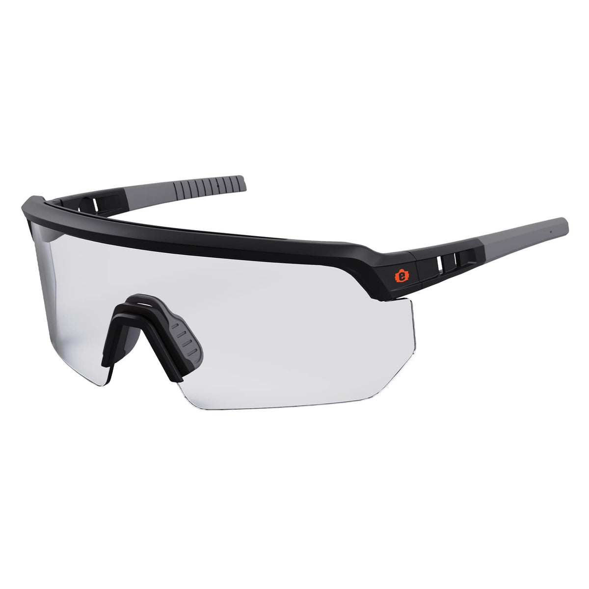 Ergodyne Skullerz Aegir safety glasses with oversized blade design for wide field of vision.