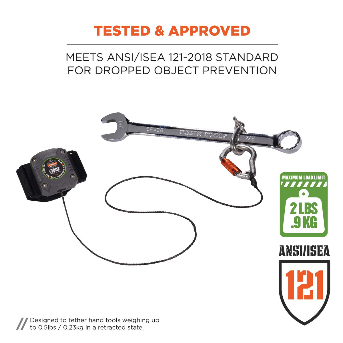 Ergodyne Squids 3002 belt harness attachment keeps tools within reach