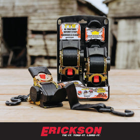 Erickson Pro Series strap featuring vinyl-coated hooks for safe latching
