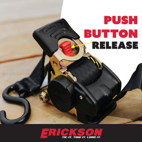 Erickson Pro Series center housing keeps unused webbing clean and wind-free