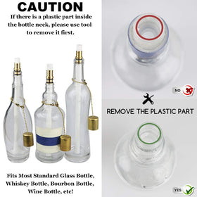 DIY-friendly wine bottle lights for gardens, patios, or events.