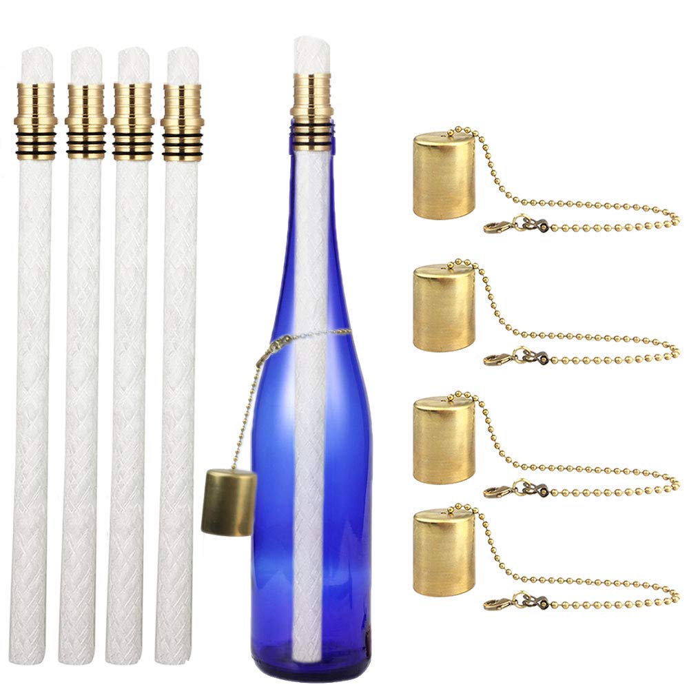 EricX Light wine bottle torch kit for elegant outdoor lighting in any garden.