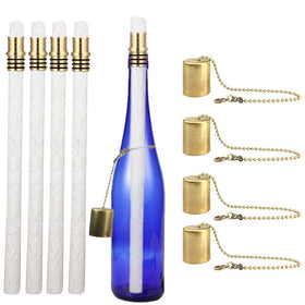 EricX Light wine bottle torch kit for elegant outdoor lighting in any garden.