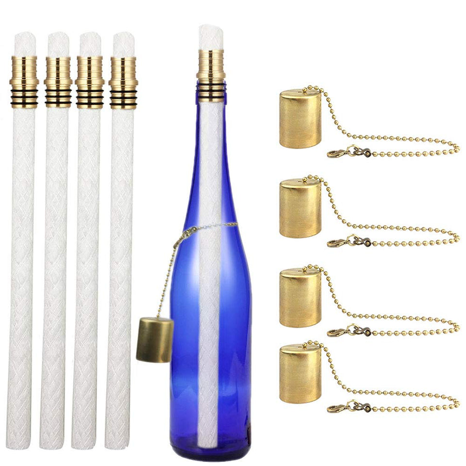 EricX Light wine bottle torch kit for elegant outdoor lighting in any garden.