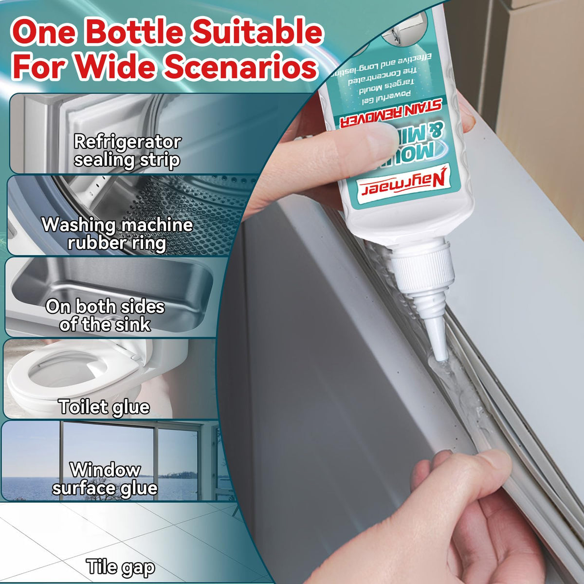 Erigathe gel targets grout lines for deeper cleaning.