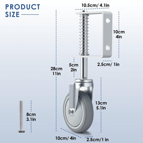 ERKOON 4-inch wheel gate caster enabling easy movement of heavy gates.