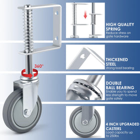 ERKOON installation hardware included for quick mounting on wooden or metal gates.