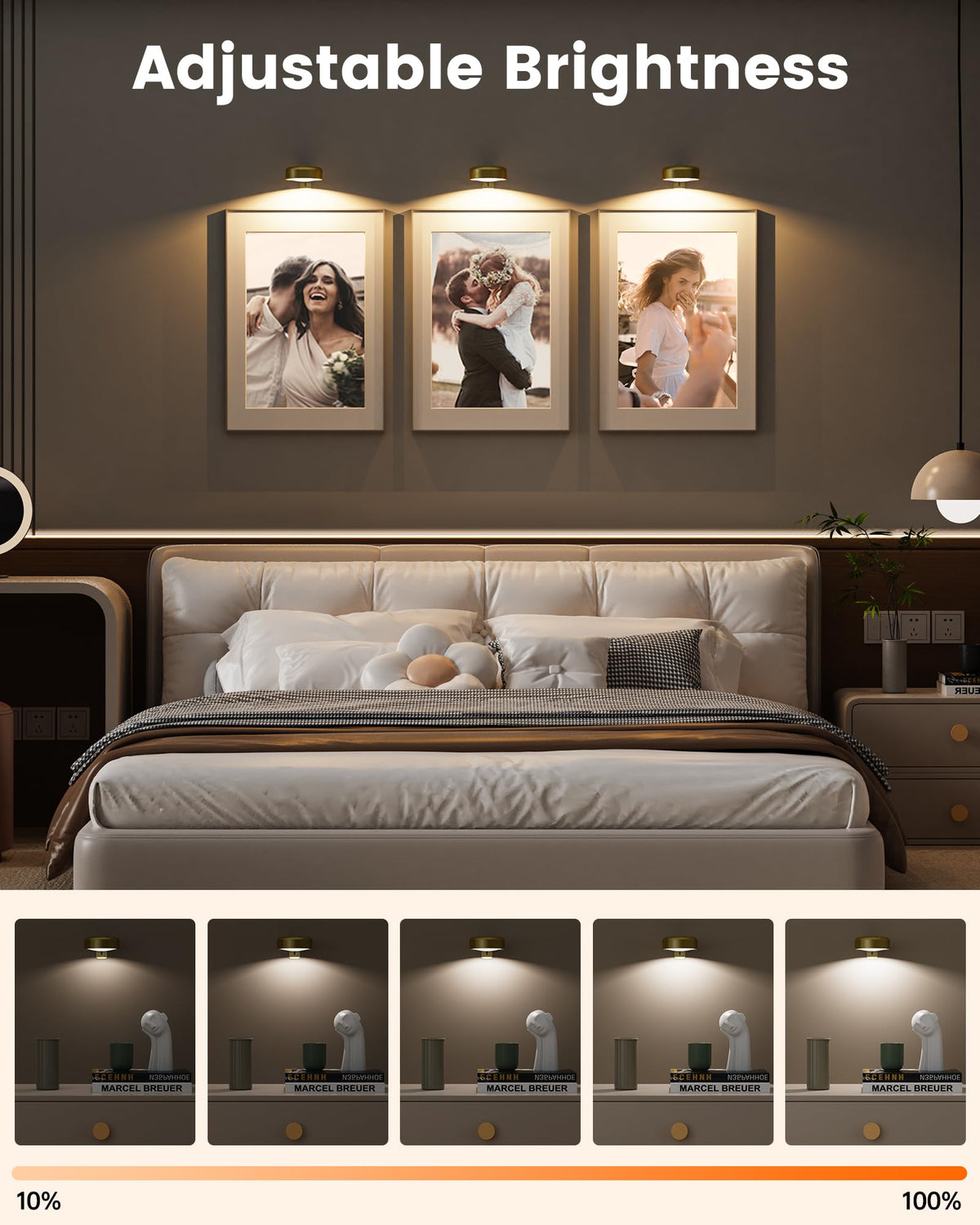 ERMTCTS picture light dimming and timer for customizable ambiance