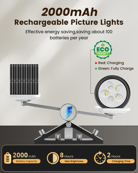 ERMTCTS remote-controlled puck light for paintings for convenient ambiance